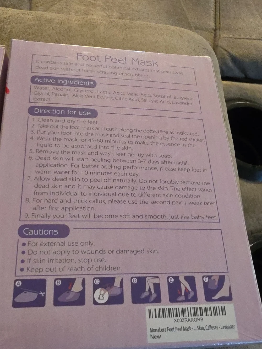 2 Boxes Of Foot Peel Mask for Women – Lavender Repair & Softens (3 Pr. In Box)